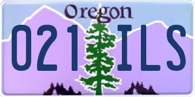 OR license plate 021ILS
