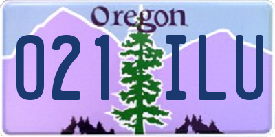 OR license plate 021ILU