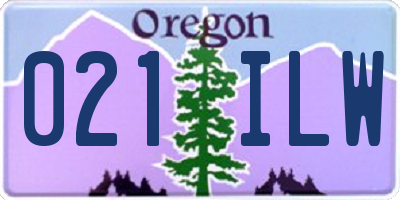 OR license plate 021ILW