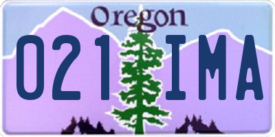 OR license plate 021IMA