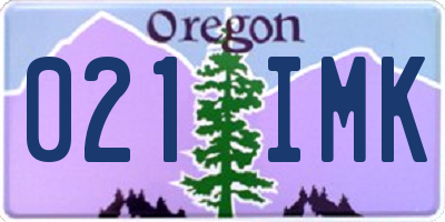 OR license plate 021IMK
