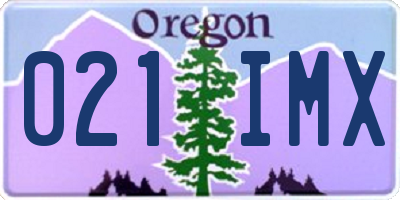 OR license plate 021IMX