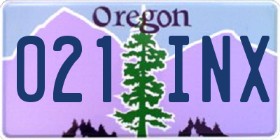 OR license plate 021INX