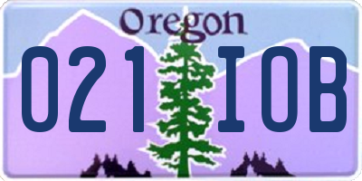 OR license plate 021IOB