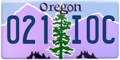 OR license plate 021IOC