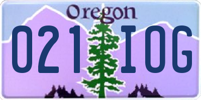 OR license plate 021IOG