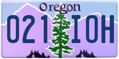 OR license plate 021IOH