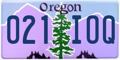 OR license plate 021IOQ