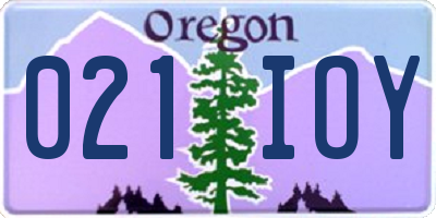 OR license plate 021IOY