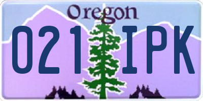 OR license plate 021IPK