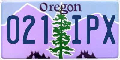 OR license plate 021IPX