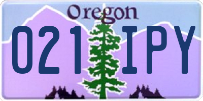 OR license plate 021IPY