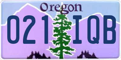 OR license plate 021IQB