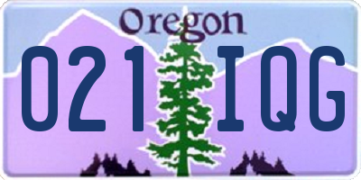 OR license plate 021IQG