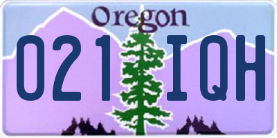 OR license plate 021IQH