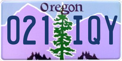 OR license plate 021IQY
