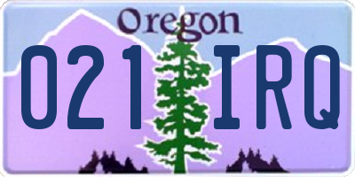 OR license plate 021IRQ