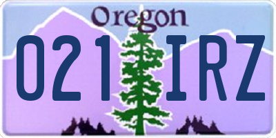 OR license plate 021IRZ