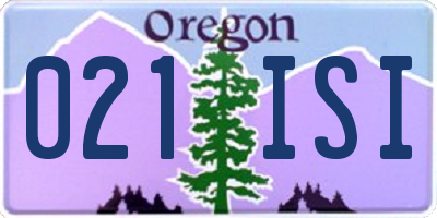 OR license plate 021ISI