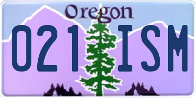 OR license plate 021ISM
