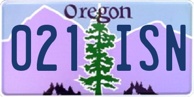OR license plate 021ISN