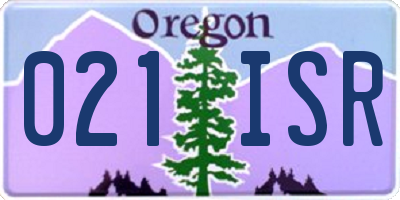 OR license plate 021ISR