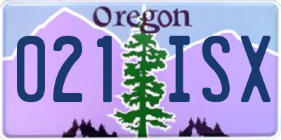 OR license plate 021ISX