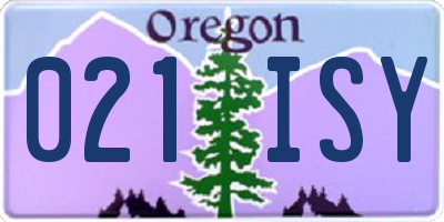 OR license plate 021ISY