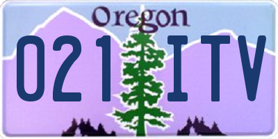 OR license plate 021ITV
