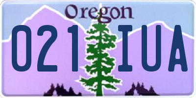 OR license plate 021IUA