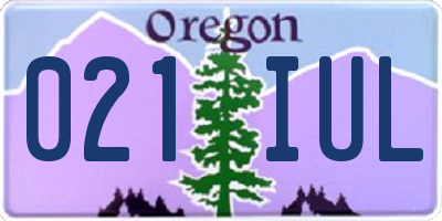 OR license plate 021IUL