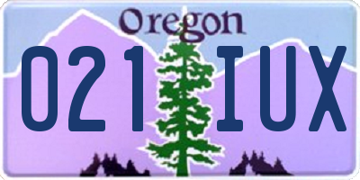 OR license plate 021IUX