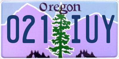 OR license plate 021IUY