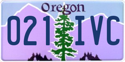 OR license plate 021IVC