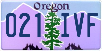 OR license plate 021IVF