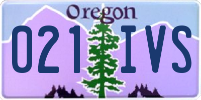 OR license plate 021IVS