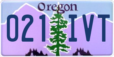 OR license plate 021IVT