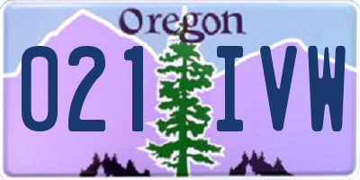 OR license plate 021IVW