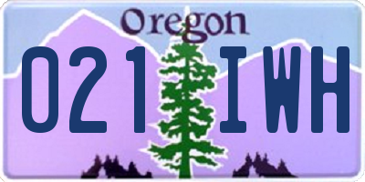 OR license plate 021IWH
