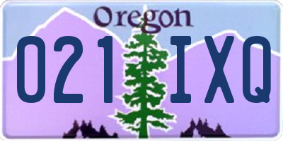OR license plate 021IXQ
