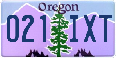 OR license plate 021IXT