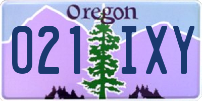 OR license plate 021IXY