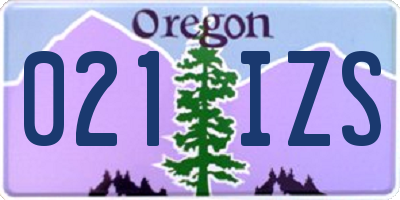OR license plate 021IZS