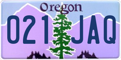 OR license plate 021JAQ