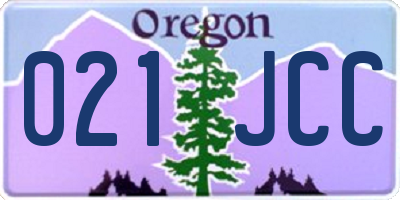 OR license plate 021JCC