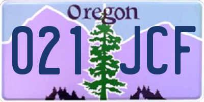 OR license plate 021JCF