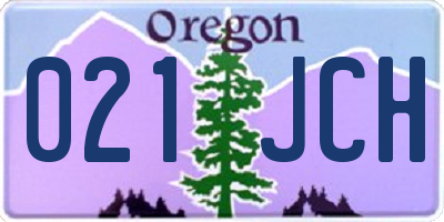 OR license plate 021JCH