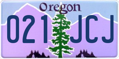 OR license plate 021JCJ