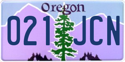 OR license plate 021JCN