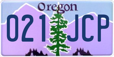 OR license plate 021JCP